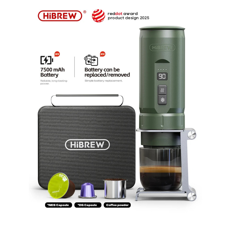HIBREW Espresso Portatile - Macchina per Caffè da Auto/Campeggio